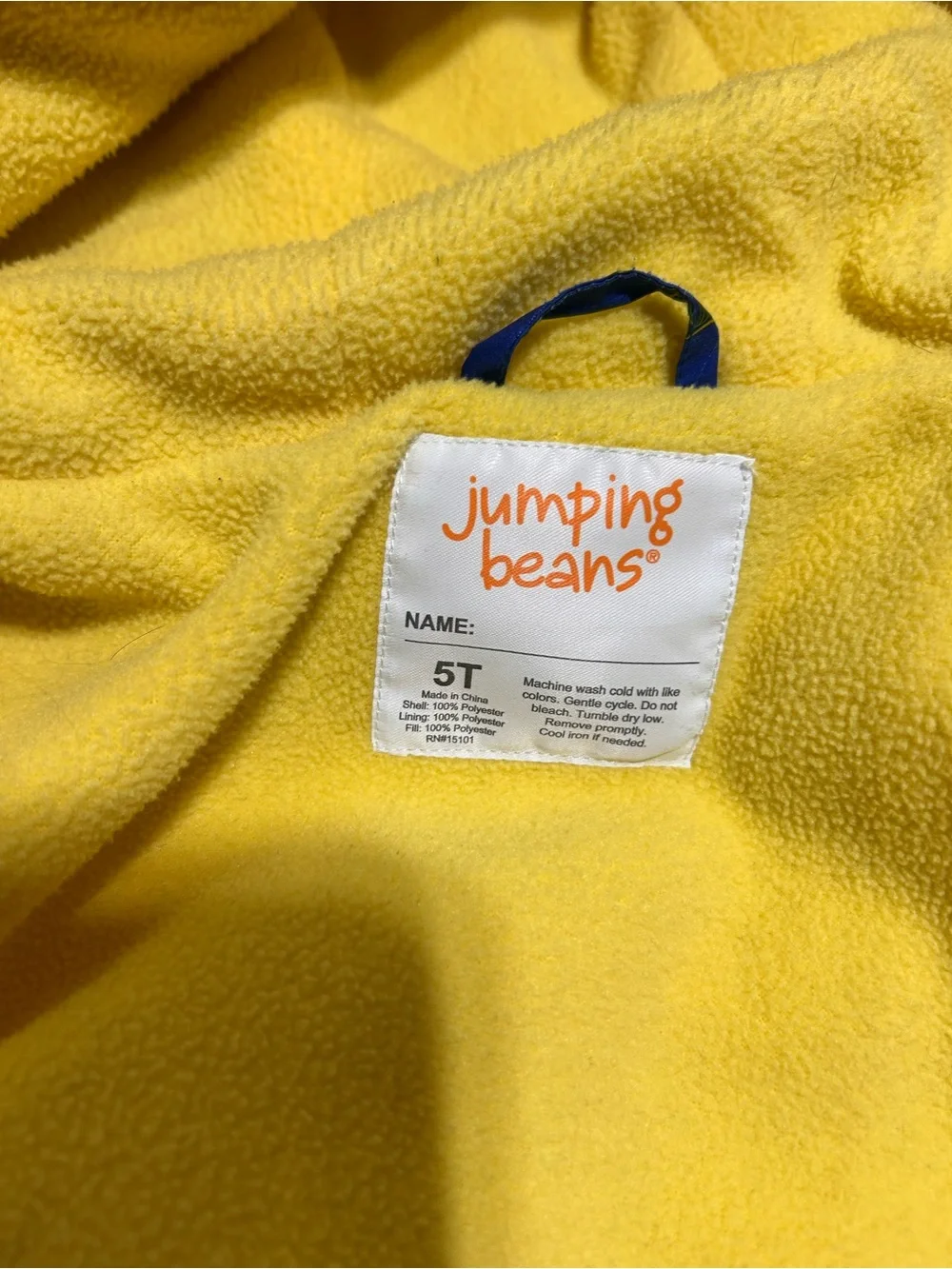 Jumping Beans Boys Blue Dinosaur Puffer Winter Jacket 5T